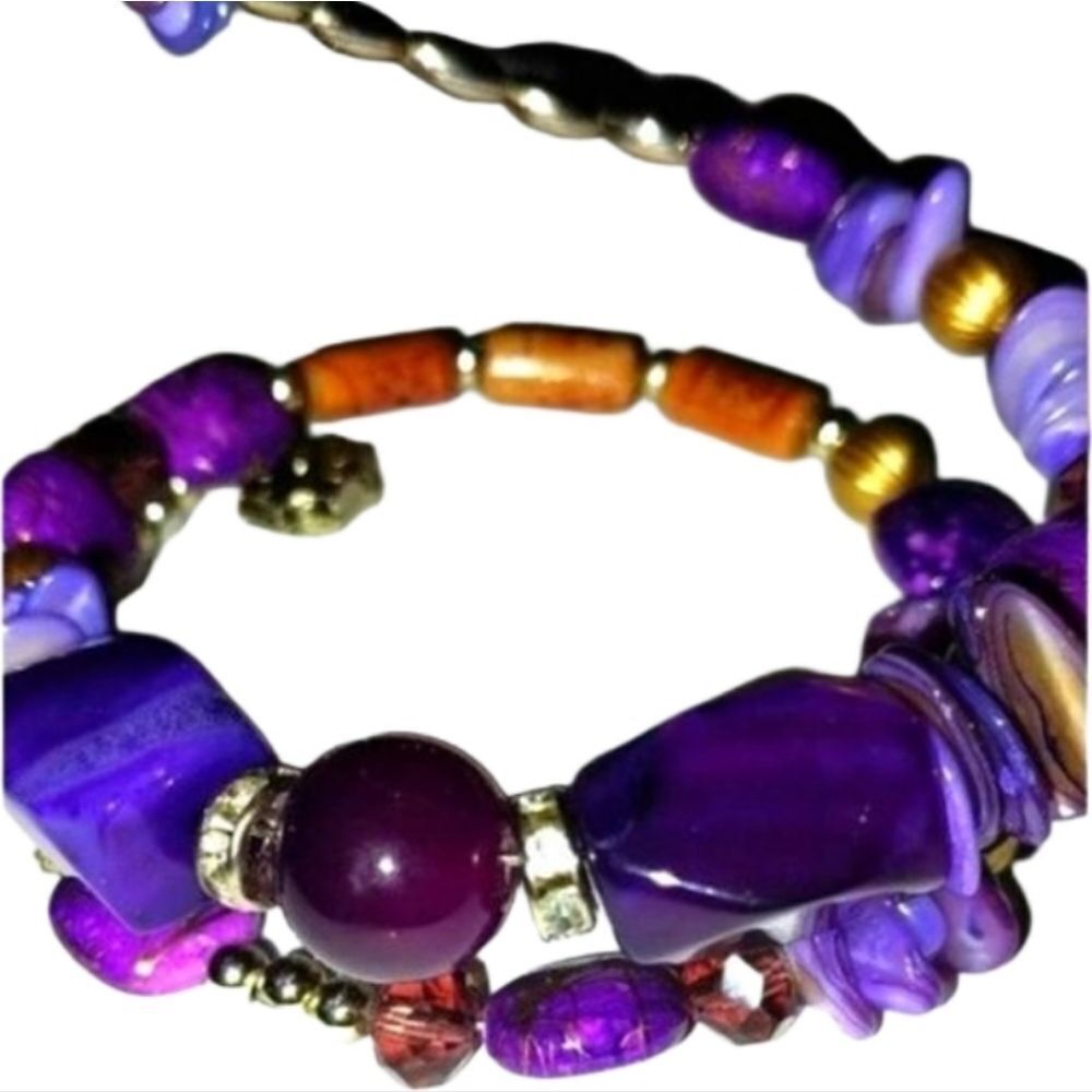Vintage Beaded spiral bracelet/Choker